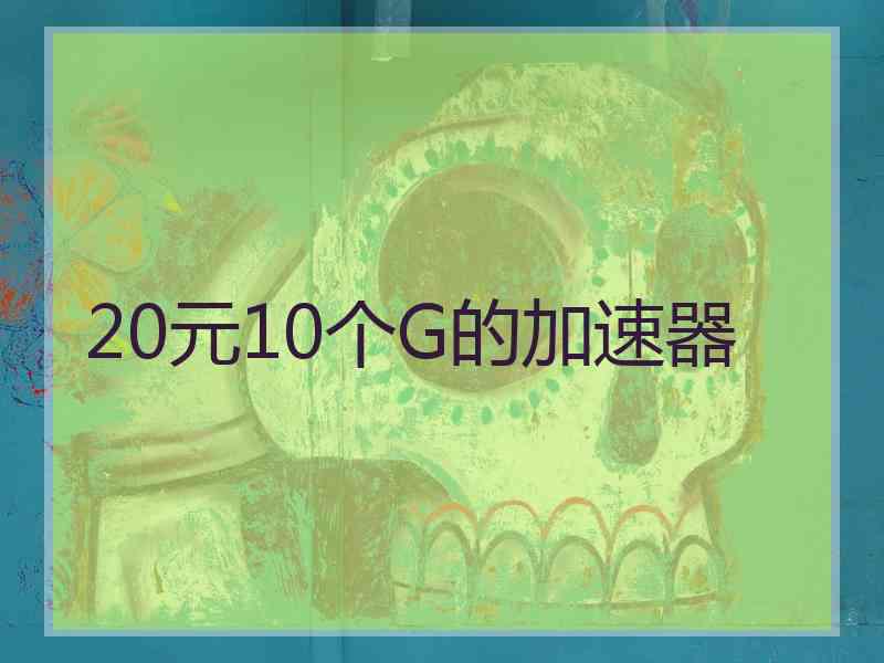 20元10个G的加速器