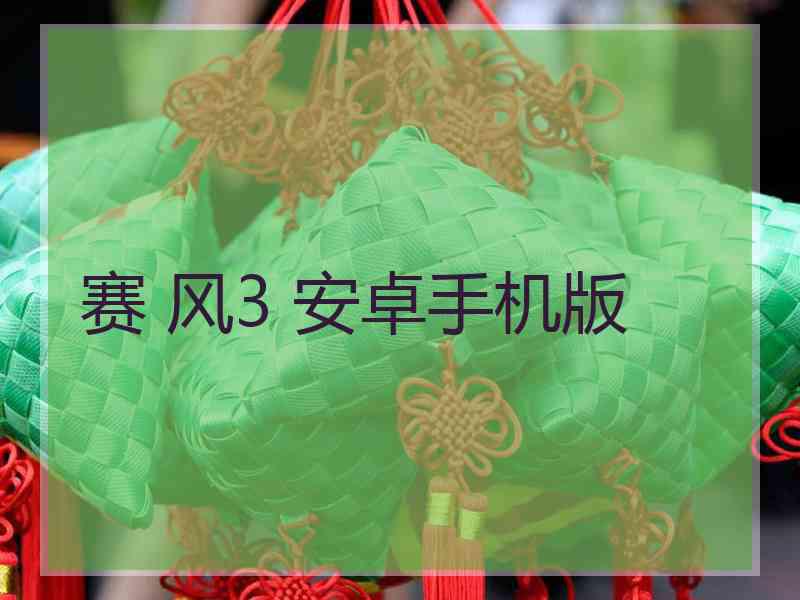 赛 风3 安卓手机版