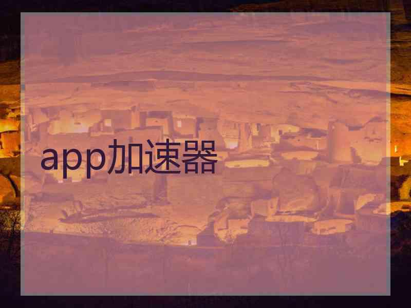 app加速器