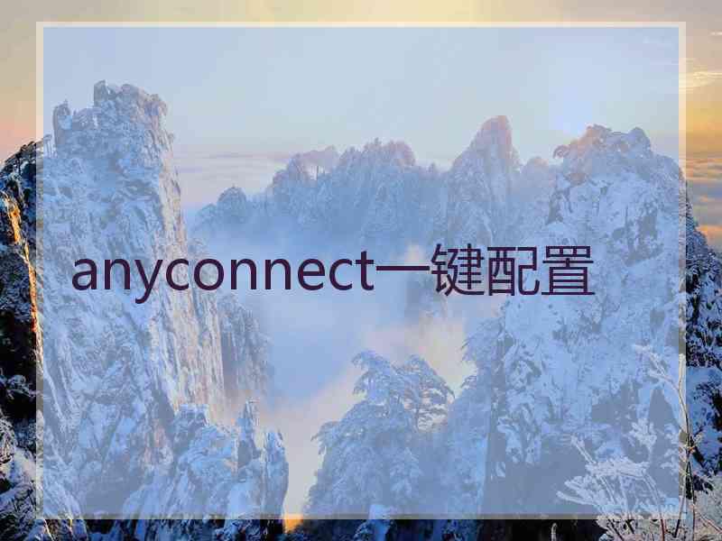 anyconnect一键配置
